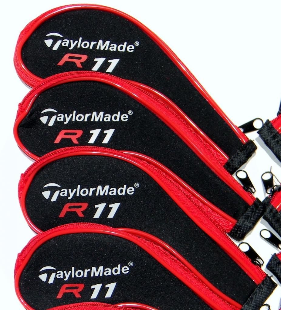10 Zippered TaylorMade R11 Red Black Iron Covers New 2013 Golf